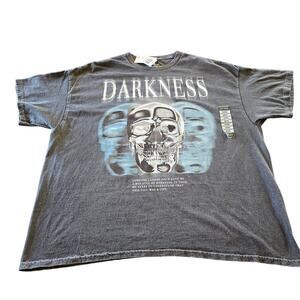 NWT Unisex Social Collision Oversized Black Darkness Graphic Tee Size S